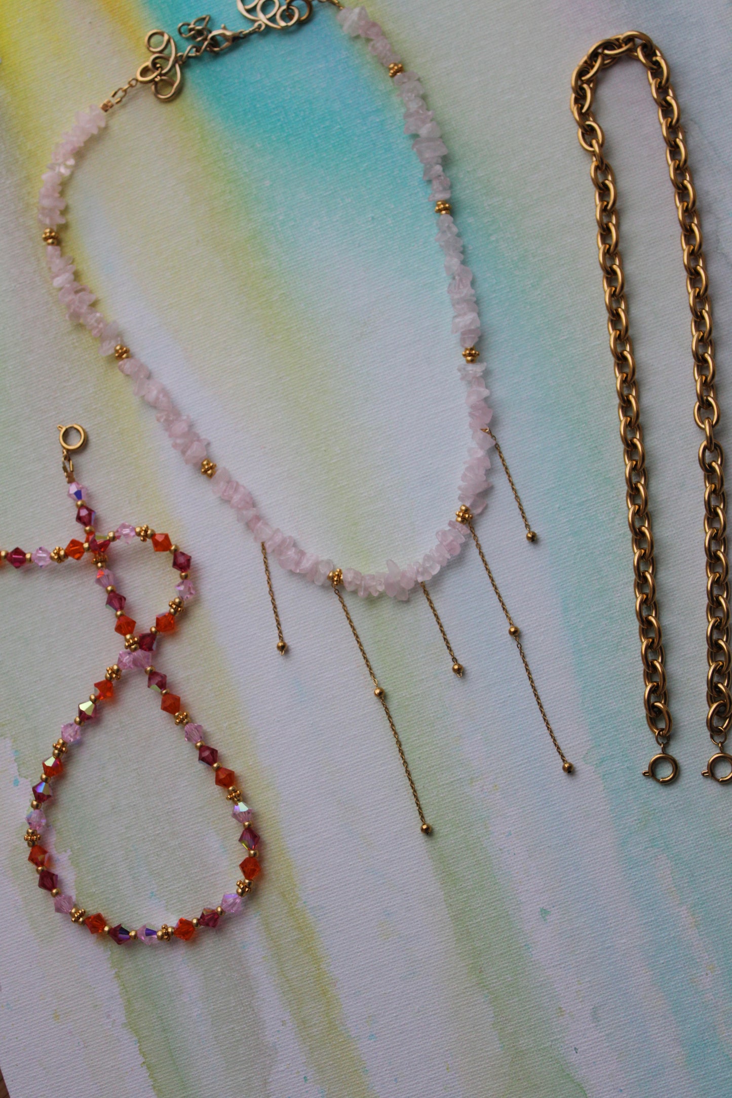 Collier modulable à triple chaîne