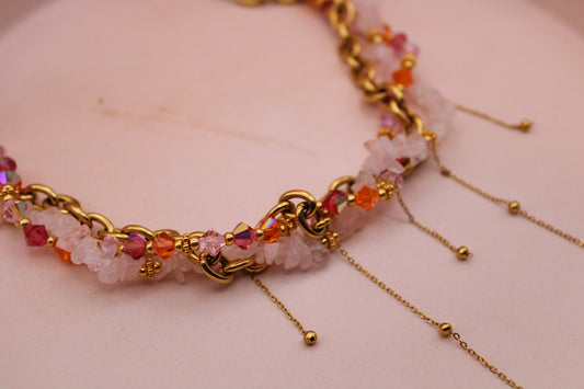 Collier modulable à triple chaîne