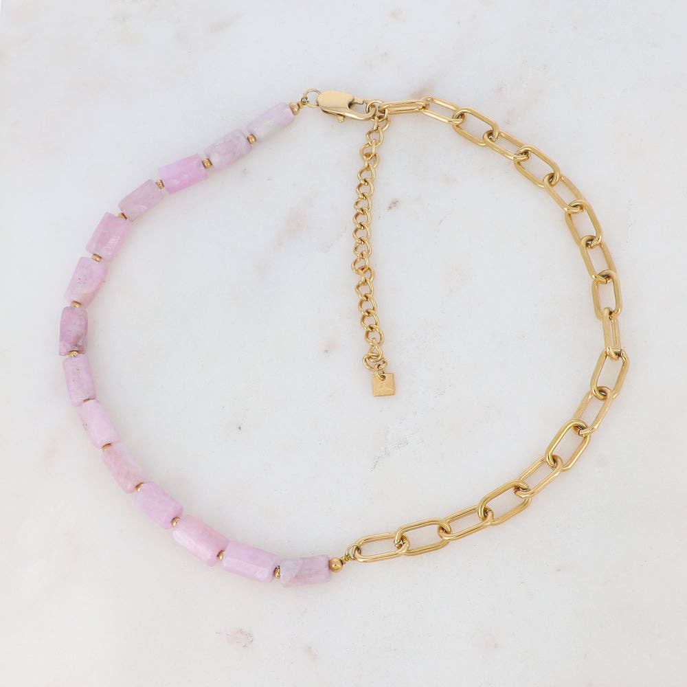 Collier Orane - pierre naturelle et maille