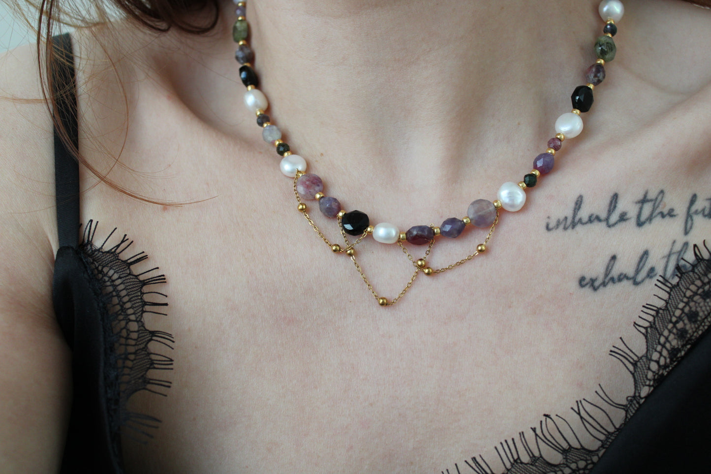 Collier pierres naturelles Thalia ✨création