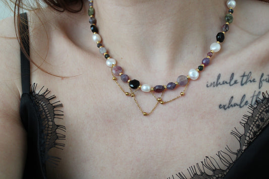 Collier pierres naturelles Thalia ✨création