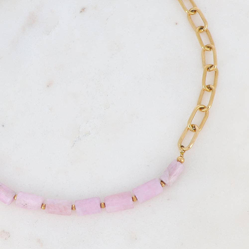 Collier Orane - pierre naturelle et maille