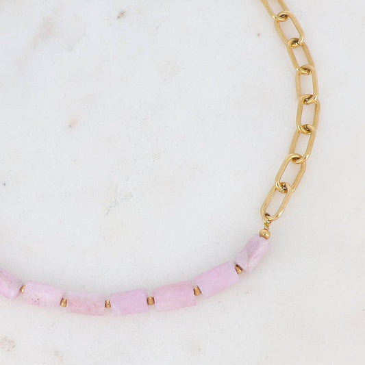 Collier Orane - pierre naturelle et maille